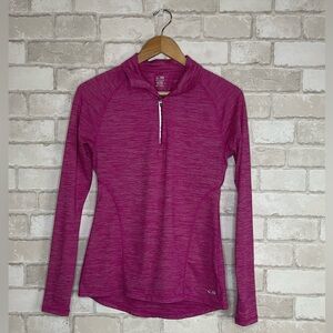 Champion Women's Pink Quarter-Zip Sweatshirt Size XS